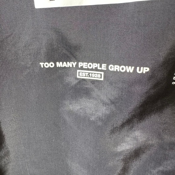 Neff Disney Mickey Mouse Coach Jacket Black Windbreaker Snap Front Womens Medium - Picture 3 of 14